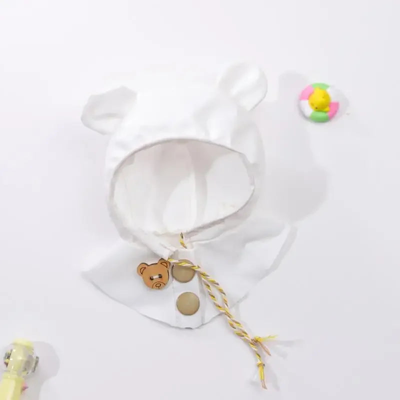 17cm Labubu v1/v2/v3用 夏のドール服 うさぎ耳レインコート Labubu衣装 DIY Labubu服 ギフト