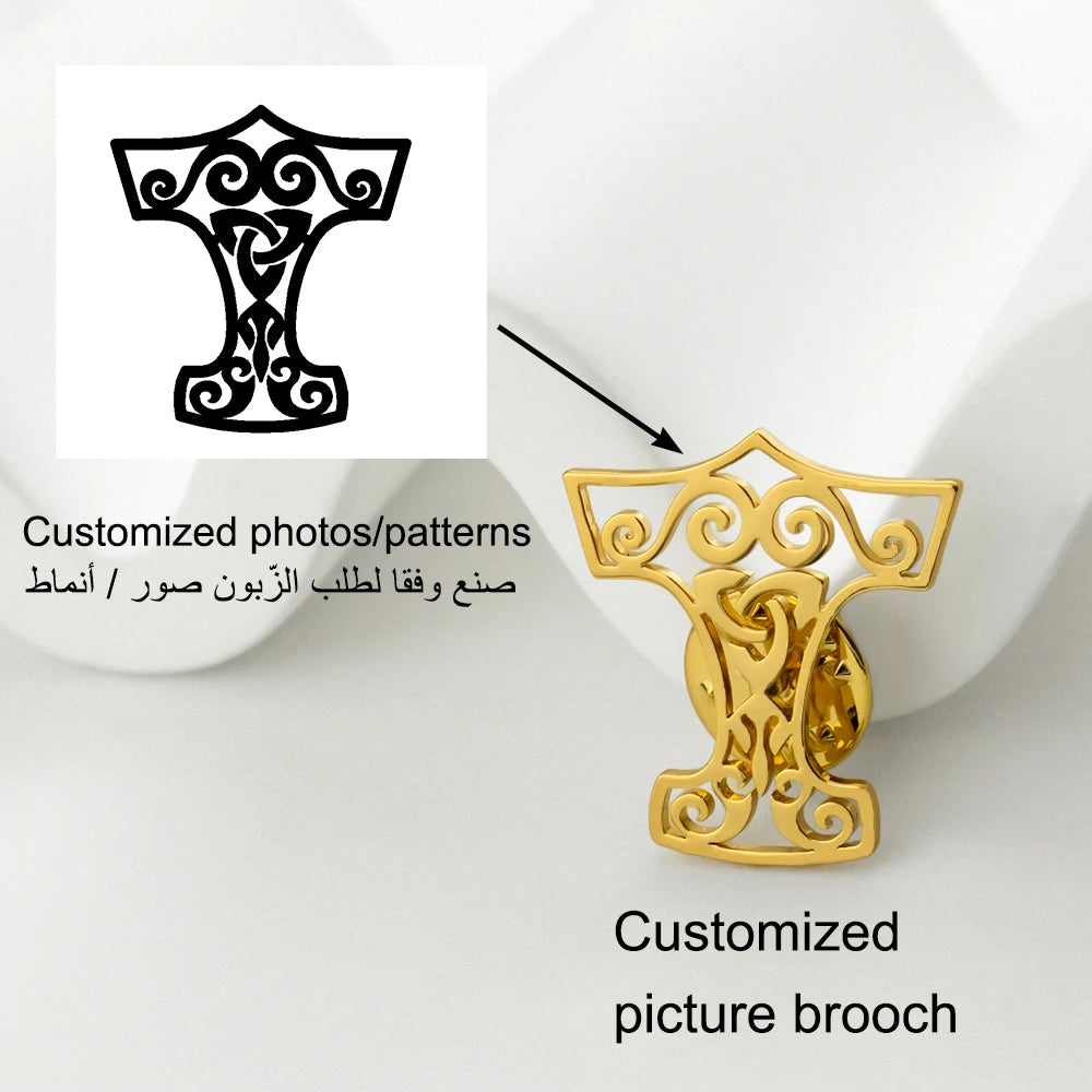 Customized Logo Brooch, Personalized Cutting Of Any Logo/Shape/Icon/Pattern Brooch