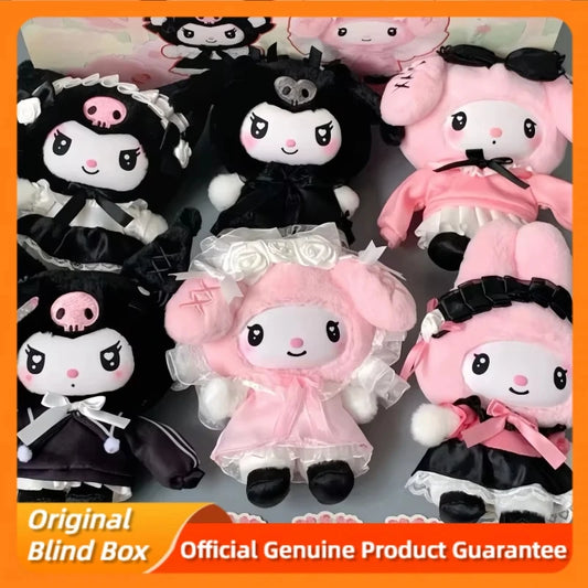 Genuine Sanrio Kuromi & Melody Angel Garden Series Vinyl Plush Blind Box Kawaii Mystery Box Pendants Doll Decor Toys As Gifts