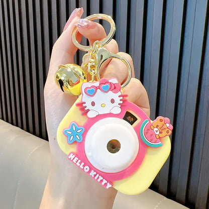 Hello Kitty 5Cm Keychain Camera Projection Sanrio Figure Anime Melody Cinnamoroll Kuromi Kawaii Decor Gifts for Chidlren Toy