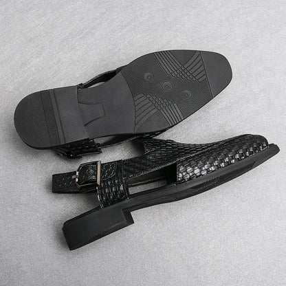 Sandals for Man Fashion Outdoor Roman Genuine Leather Indoor House Platform Male Beach Shoes Casual Men Sandals New In Summer