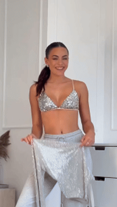 Women's One Shoulder Sequin Bodysuit Sexy Glitter Asymmetric One Shoulder Rhinestone Sequin Top Women's Bodysuit