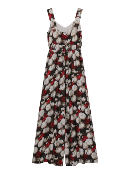 Summer Print Tencel Jumpsuits Women's Clothing Tank Spaghetti Strap+Wide-Leg Pants Draped Full Length Y2K DABUWAWA DM2BJP005