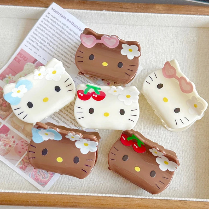 Kawaii Kitty Barrette Cute Sweet Cat Fragmented Hair Shark Clip Anime Cartoon Women Girls Hairpin Headwear Accessories Gifts