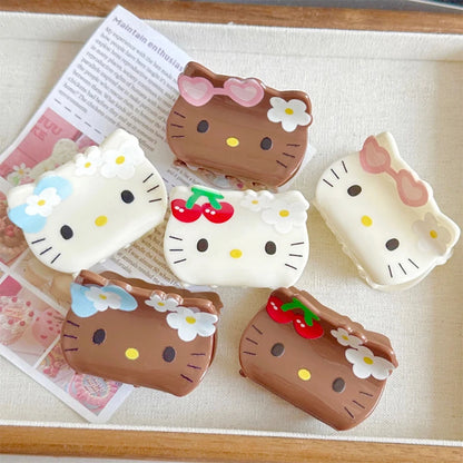 Kawaii Kitty Barrette Cute Sweet Cat Fragmented Hair Shark Clip Anime Cartoon Women Girls Hairpin Headwear Accessories Gifts