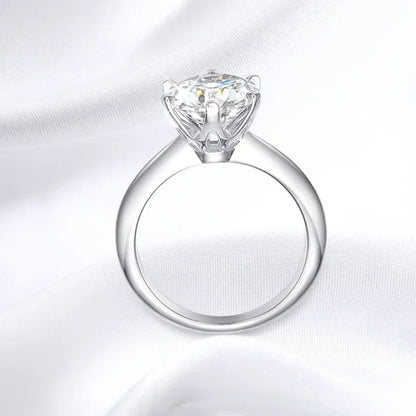 Smyoue認定 1-5CT モアサナイトリング VVS1 ラボダイヤモンド ソリティアリング レディース 婚約 約束 結婚指輪 ジュエリー ファイン