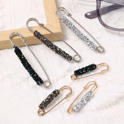 2Pcs Women's Brooch Tighten Waist Brooches for Women Skirt Pants Jeans Adjustable Waist Clip Crystal Pins Clothing Accessories