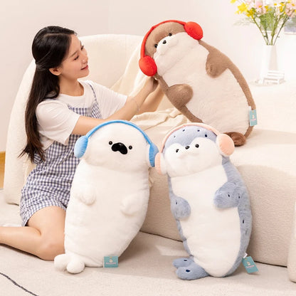 高品質 本物 かわいい 漫画 海の生き物 カワウソ ぬいぐるみ 枕 ヘッドセット ブルーシール カワウソ ぬいぐるみ 誕生日プレゼント