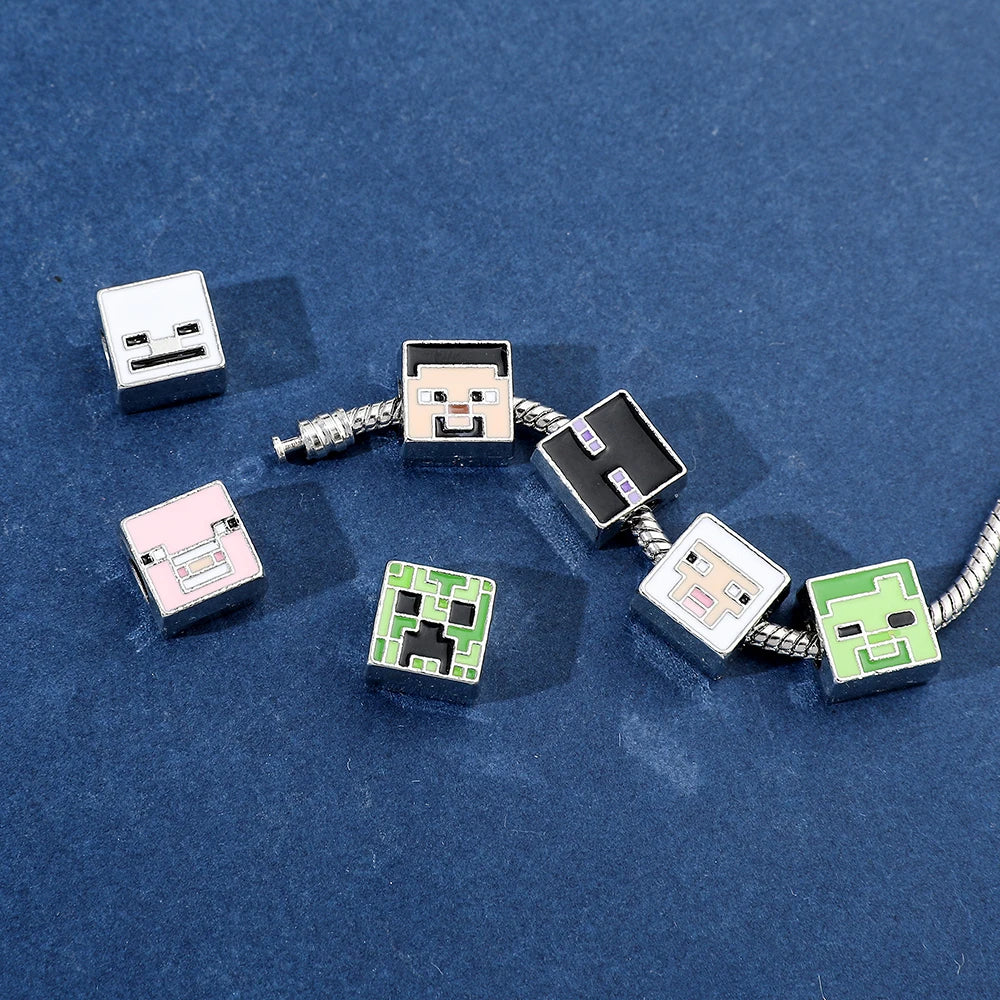 Fashion Beads Bracelet Square Cartoon Sheep Beads Bangle Hand Chain for Men Women Kawaii Accessories Jewelry