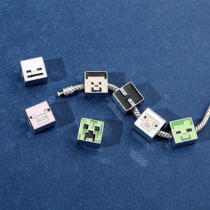 Fashion Beads Bracelet Square Cartoon Sheep Beads Bangle Hand Chain for Men Women Kawaii Accessories Jewelry