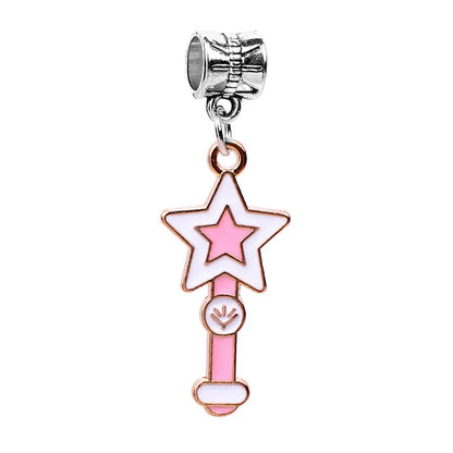 Sanrio Hello Kitty Melody Charming Cartoon Dripping Oil Beads Fit Original Pandora Bracelets Colorful DIY Jewelry Accessories