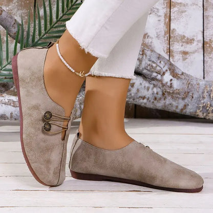 Women Flats Shoes 2025 New Spring Autumn Casual Comfortable Boat Shoes Loafers Round Toe Ballet Outdoor Soft Bottom Flat Shoes