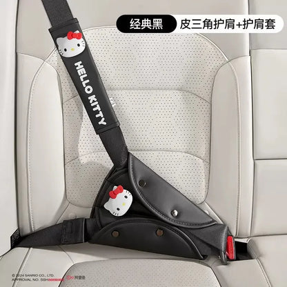 Sanrio Car Child Safety Belts, Seat Shoulder Pads, Anchors, Seat Belt Protectors, Anti-Pinch Neck Hello Kitty Car Accessories
