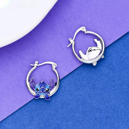 Disney Cartoon Creative Ear Ring Stitch Anime Figure Earrings Gift Set for Best Friends Earring Accessories Jewelry Gifts