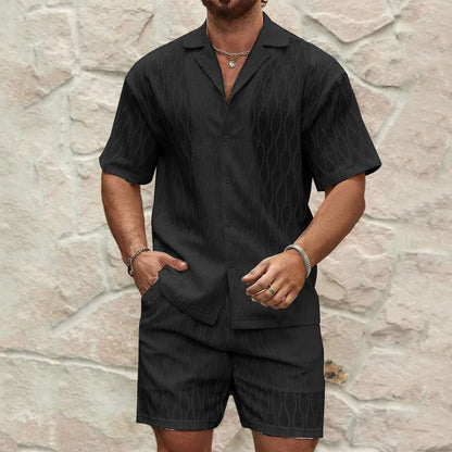 Men Summer Casual Print Track Suit Set 2024 New Fashion Jogging Outfit Breathable Two Piece Sports Wear Clothing For Men Sets