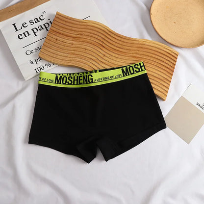 Cotton Women Panties Sexy Sports Underwear Safety Pants Plus Size Boxer Shorts Mid-Rise Boyshorts Intimates Girls Solid Briefs