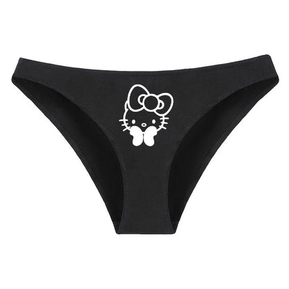 Hello Kitty Pure Cotton Triangle Pants Child Kawaii Pattern Underpants Kuromi Black White Daily Clothes Shorts Birthday Gift