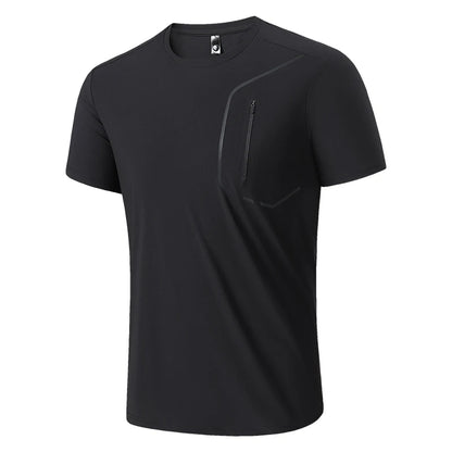 76% Nylon Quick Dry Sport Fashion T Shirt Men'S 2025 Short Sleeves Summer Casual Black OverSize Top Tees GYM Tshirt Clothes