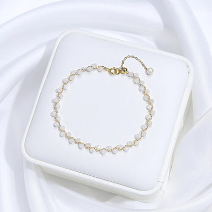 3MM Natural Stone Tourmaline Bracelet For Women  on Hand Jewelry Party Wedding Luxury Gift  AmethystSet Handmade New In