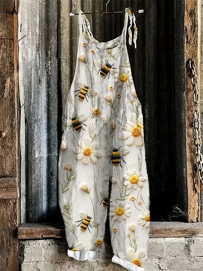 New Women's Jumpsuit Summer Clothing Sleeveless Lace-Up Casual Loose Wide-Leg Pants Women's Jumpsuits Plus Size Womens Bib Pants