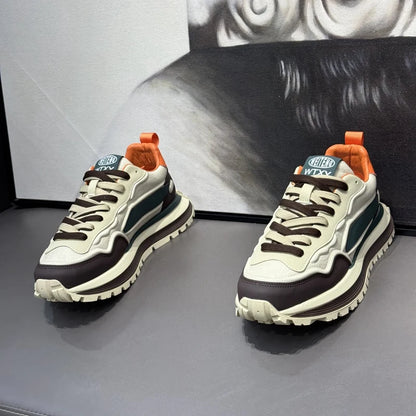 メンズスニーカーシューズ、男性用プラットフォームスポーツシューズ、スポーツとレジャー、カジュアルスニーカー、滑り止め、ファッション、耐摩耗性、ローファー