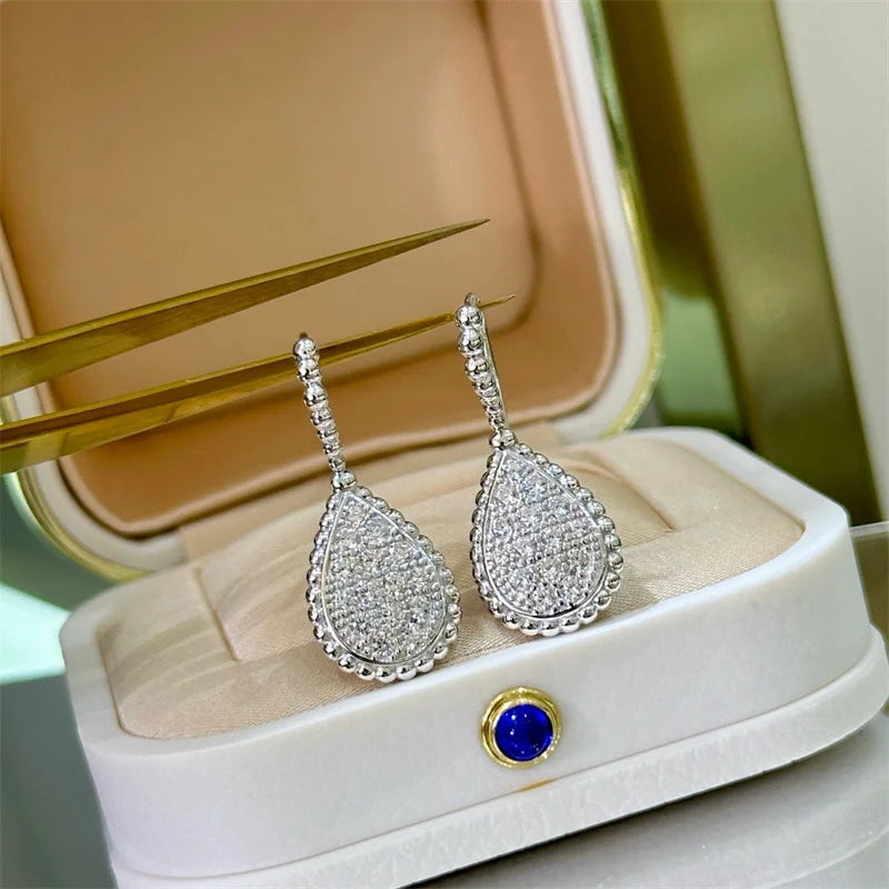 Fashion Design Earring 925 Silver Jewelry Earring 3A Cubic Zirconia Party Earring