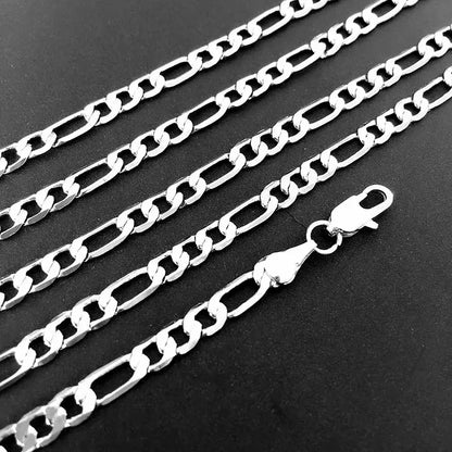 Wholesale 925 Sterling Silver Necklace 2-12mm Width 40-75cm Long Chain Lobster Clasp Men and Women Engagement Jewelry