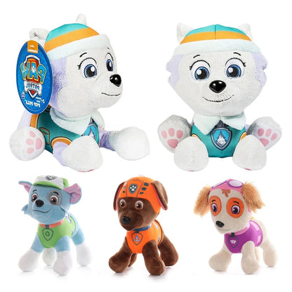 Paw Patrol Plush Toy Action Figure Ryder Marshal Zuma Everest Cartoon Model Two postures Plush Toy Children's Birthday Party Gif