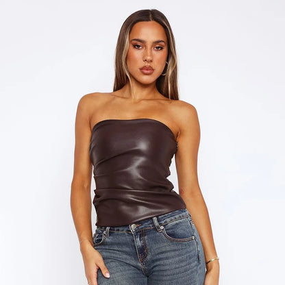 Fashion Women's Tank Summer New Streetwear Club Party Tank Clothing Solid Sexy Sleeveless Elegant Female Bodycon Crop Top Tank