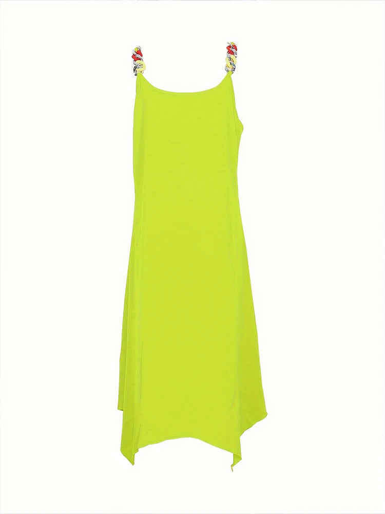 Plus Size Women's Party Dresses Halter Strapless Round Neck Solid Colour Sexy Dress Loose Casual Long Dresses