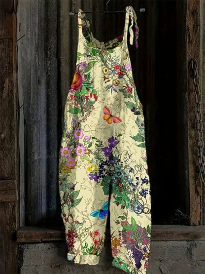 New Women's Jumpsuit Summer Clothing Sleeveless Lace-Up Casual Loose Wide-Leg Pants Women's Jumpsuits Plus Size Womens Bib Pants