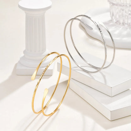 Upper Arm Cuff Bracelet for Women, Minimalist Gold Plated Armband Statement Party Armlets Jewelry