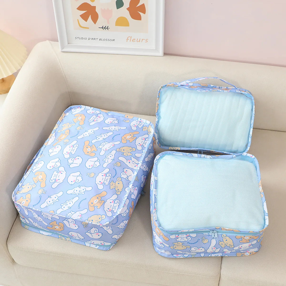 6pcs Sanrio Hello Kitty Storage Box Cartoon Kuromi Waterproof Travel Storage Bag Underwear Shoes Storage Organizing Bag