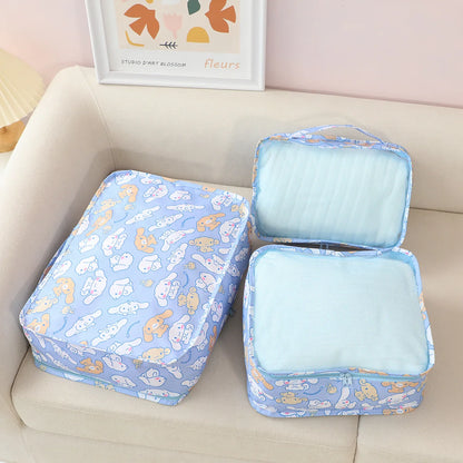 6pcs Sanrio Hello Kitty Storage Box Cartoon Kuromi Waterproof Travel Storage Bag Underwear Shoes Storage Organizing Bag