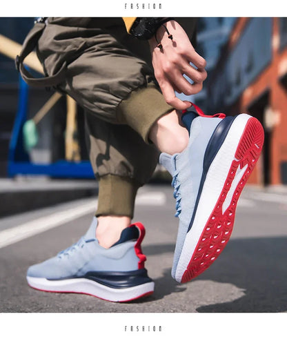 Sneakers for Men 2025 New Flying Woven Men's Casual Shoes Korean Style Trendy Fashion Sports Shoes Men Sneakers