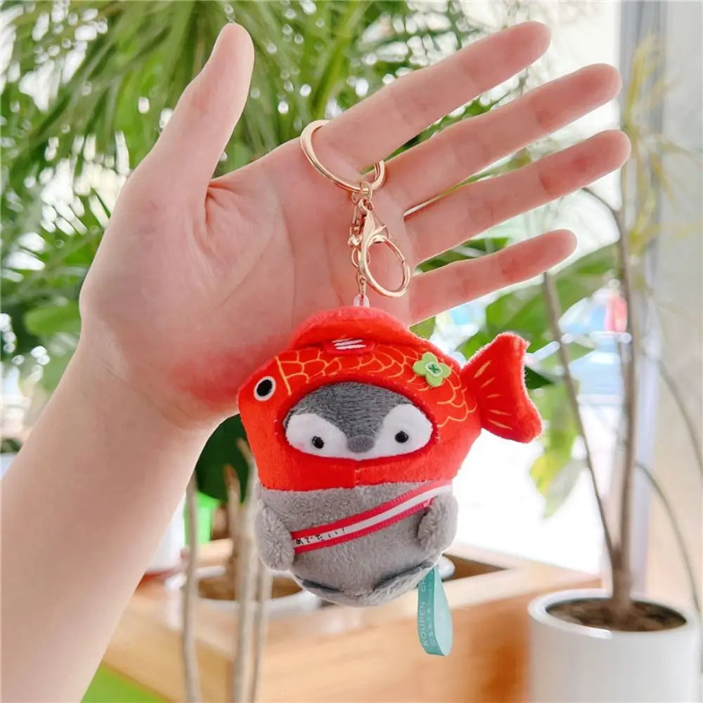 かわいいペンギンのぬいぐるみキーホルダー 観光帽子ペンギンキーホルダー 女の子へのギフト クリエイティブなスクールバッグキーホルダー