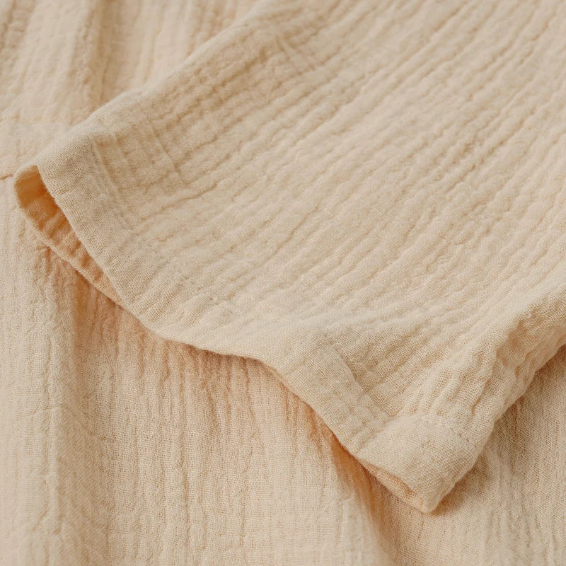 Elegant Party Dresses Women 100% Cotton Muslin Gauze Holiday Beach Casual Corset Waistband Ladies Robe Loose Soild Sundress