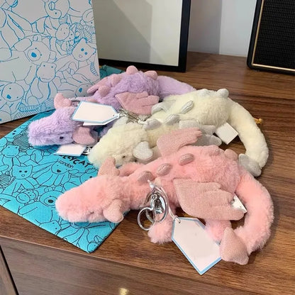 JellyCat 18cm ソフトぬいぐるみ 楽しいかわいい小さなドラゴンぬいぐるみ 動物ペンダント キーチェーン バッグペンダントアクセサリー 人形ペンダントギフト
