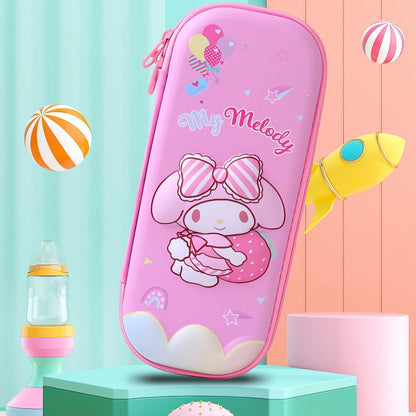 The new student cartoon HelloKitty3D pencil case is a waterproof, shock-resistant and large-capacity stationery case