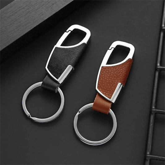Simple Fashion Creative Trend Leather Keychain Men's Women's Metal Waist Keychain Best Gift Key Ring Car Keychain Jewelry Gifts