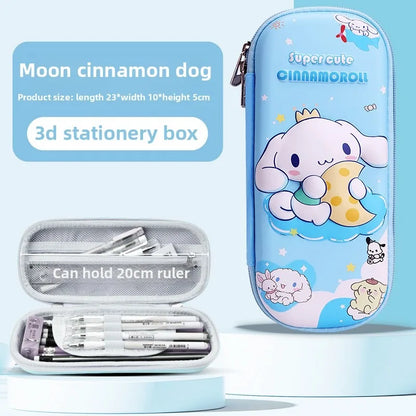 Kuromi & Cinnamoroll Pencil Case, Durable, 3D Stereoscopic Large Capacity Stationery Case Waterproof Drop Pencil Case
