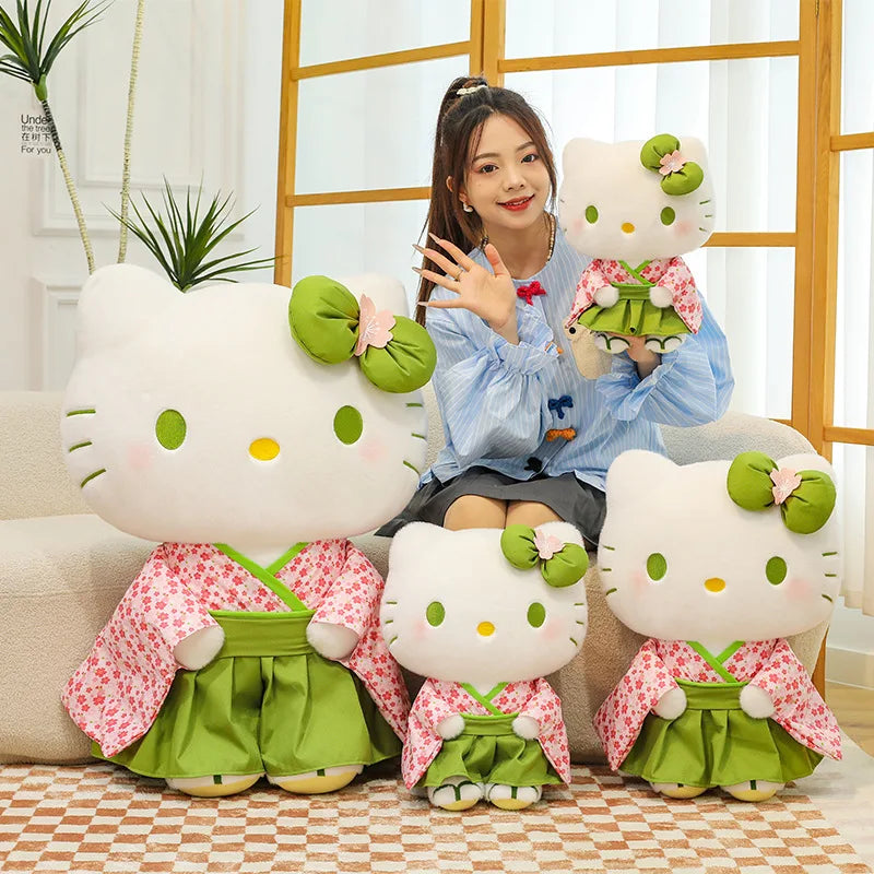 New Japanese Kuromi Standing Matcha Sakura Kimono Doll Large Plush Doll Children's Birthday Gift Plush Pillow