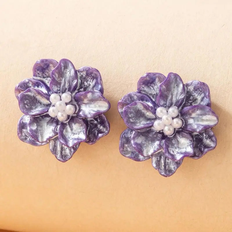 925 Silver Needle Korean Fashion Bowknot Tulip Earrings For Women Jewelry 2025 Trending New Women's White Flower Earrings Brinco