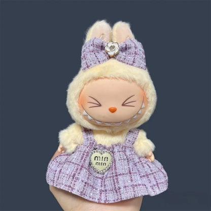17cm用Labubu V1 V2 V3ぬいぐるみスカート - DIY服アクセサリーにぴったりのかわいいスカートセットギフト