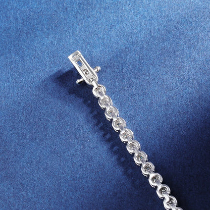TBCYD 2/3mm Dカラー ラウンドバブル モアサナイト テニスネックレス レディース S925シルバー チョーカーネックレス パーティージュエリー クリスマスギフト