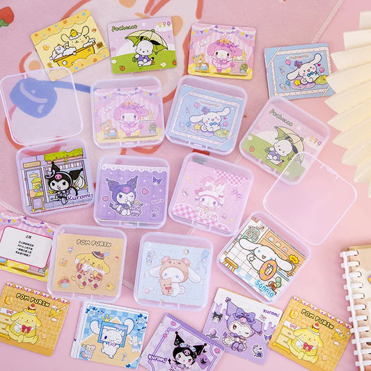 Sanrio Puzzle Kuromi Cinnamoroll Assembly Game Early Learning Educational Cartoon Hellokitty My Melody Toys Kids Gift