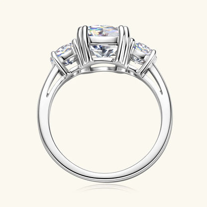 RAPRGOLD GRA Certified All Moissanite Rings for Women Original 925 Sterling Silver Ring Wedding Band Fine Jewelry Gifts Anillos