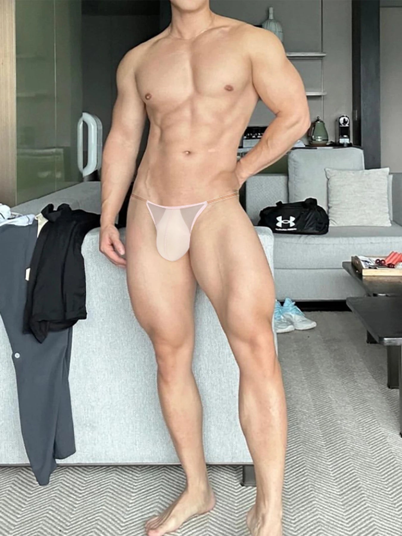 Transparent U Pouch Man Briefs Bikini Lingerie Sexy Low Waist Mens Soft Underwear Breathable Quick dry Male Triangle Underpants