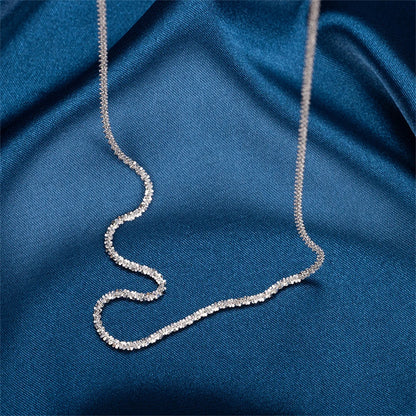 2PCS Shiny Sparkling Simple Silver Color Anklet for Women Simple Elegant Copper Jewelry Female Beach Ankle Bracelet on Foot