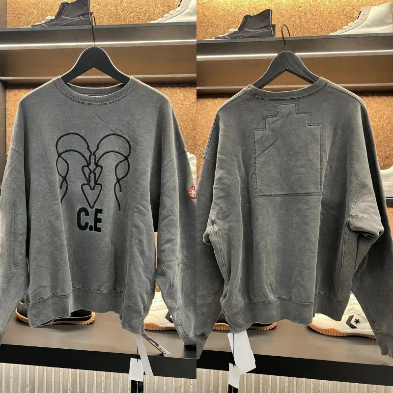 Batik Embroidery Black CAV EMPT Hoodies High Quality CE Retro Pullover Couple Cavempt Hoodie Sweatshirts for Men Women Hooded